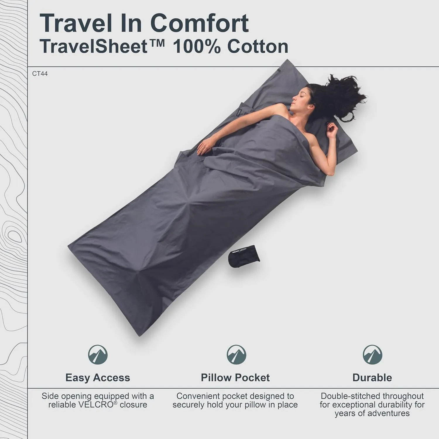 COCOON - Premium - TravelSheet - - Cotton - Monk's Red - Regular