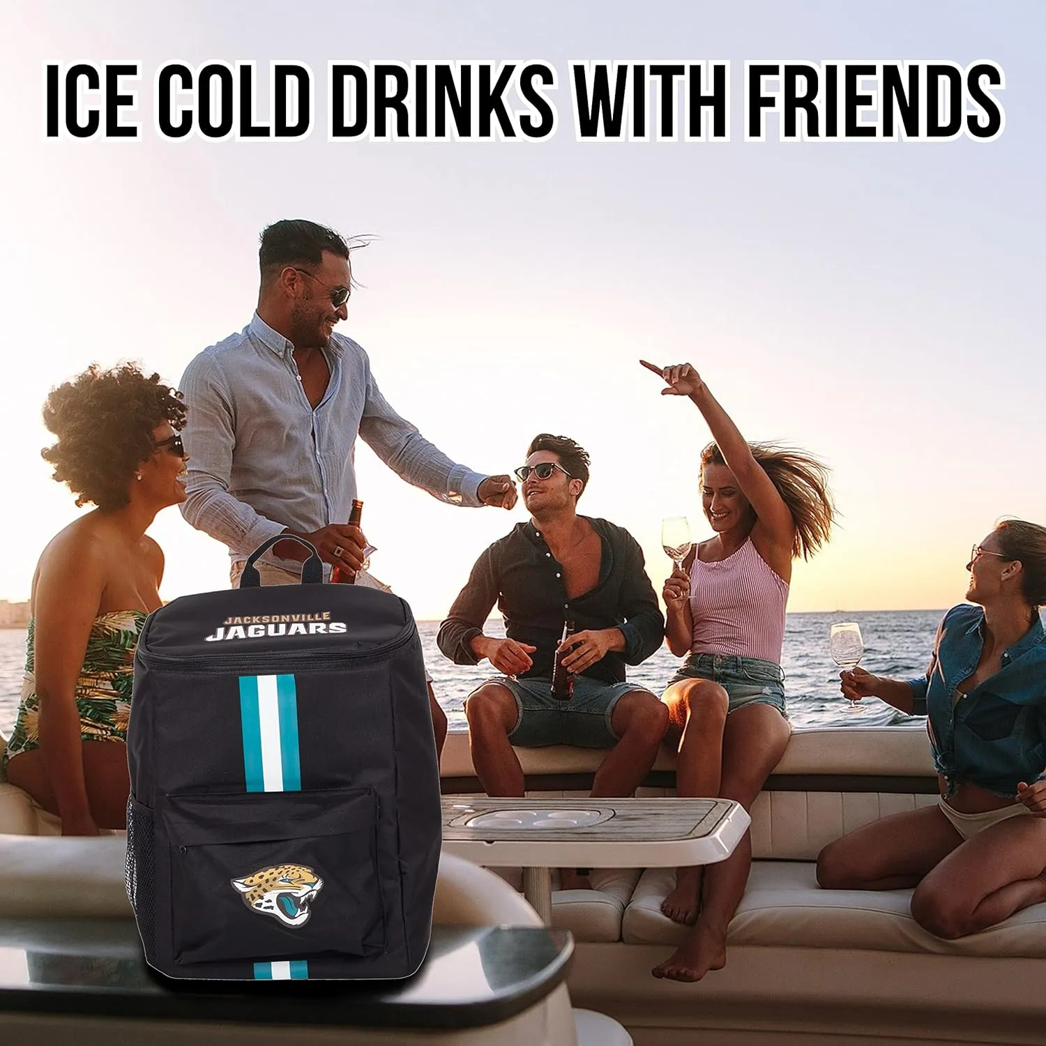 Cooler Backpack – Portable Soft Sided Ice Chest – Insulated Bag Holds 36 Cans - Football Gear – Show Your Team Spirit with Officially Licensed Fan Gear