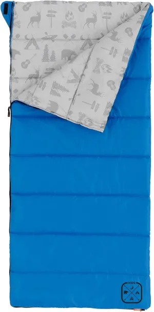 CORE 50 Degree Youth Sleeping Bag | Lightweight & Compact for Boys & Girls | Perfect for Indoor or Outdoor Use, Camping, Backpacking, Hiking, & Sleepovers | Ideal for Warm & Cooler 3 Season Weather