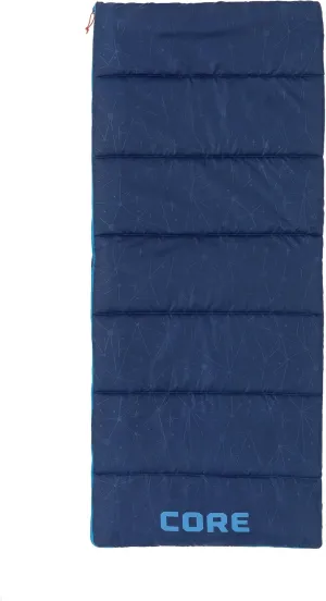 CORE 50 Degree Youth Sleeping Bag | Lightweight & Compact for Boys & Girls | Perfect for Indoor or Outdoor Use, Camping, Backpacking, Hiking, & Sleepovers | Ideal for Warm & Cooler 3 Season Weather