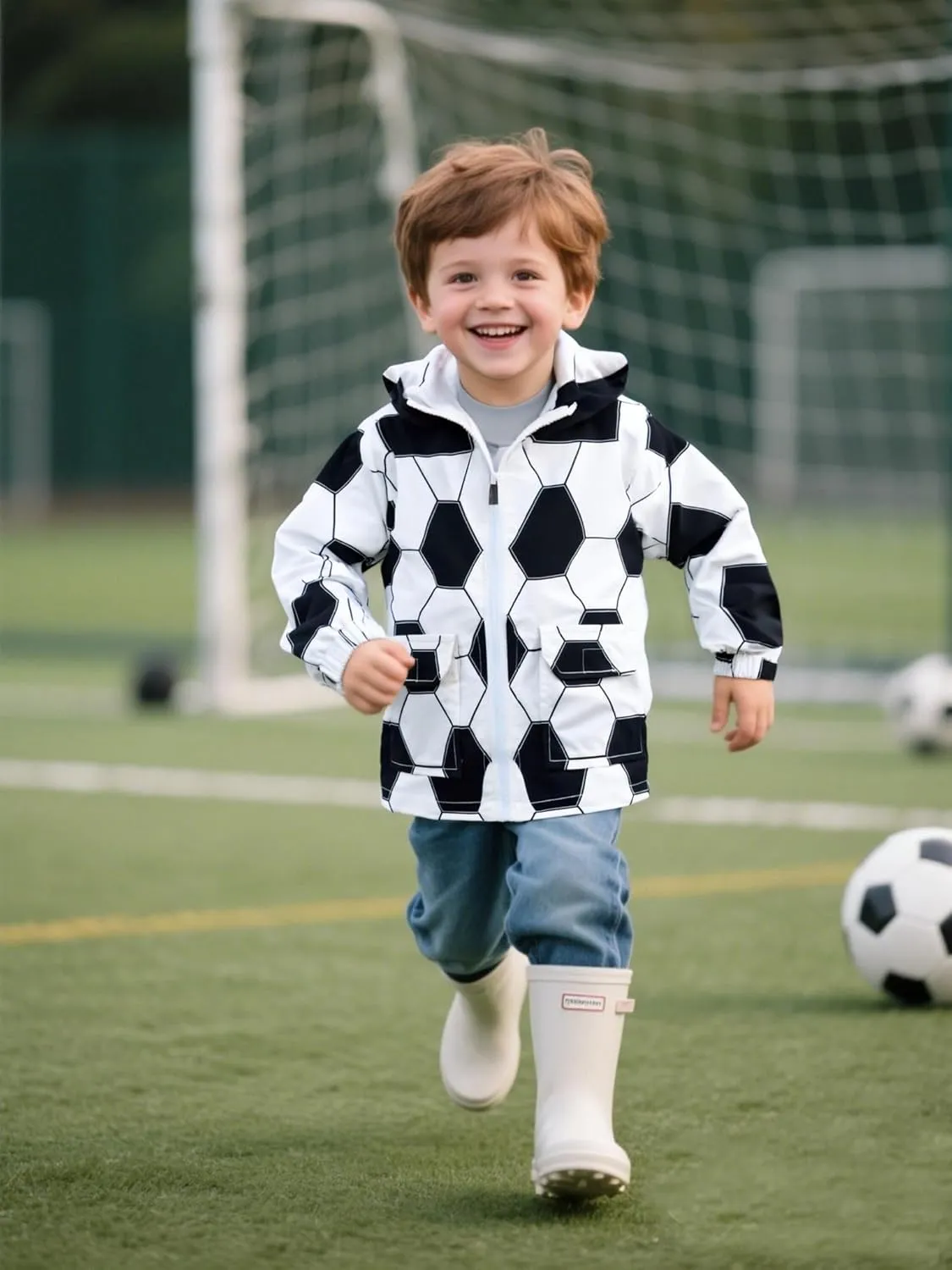 COSLAND Toddler Boys Girls Rain Jacket Waterproof Hooded Raincoat, 2-5T