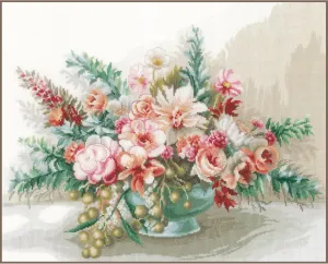 Counted Cross Stitch Kit: Bouquet of Flowers (Evenweave), 45 x 37cm, N
