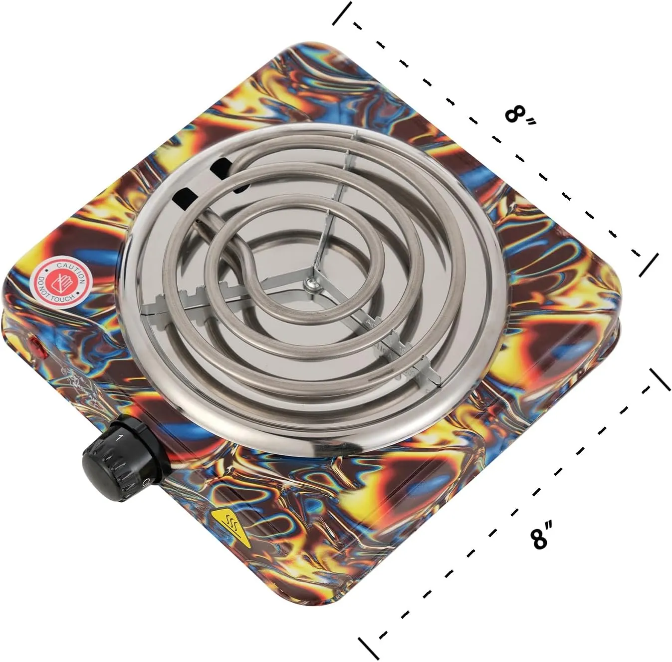 Countertop Electric Burner Single Coal Burner,5 Levels of Power Charcoal Starter 1000W Electric Stove Charcoal Burner