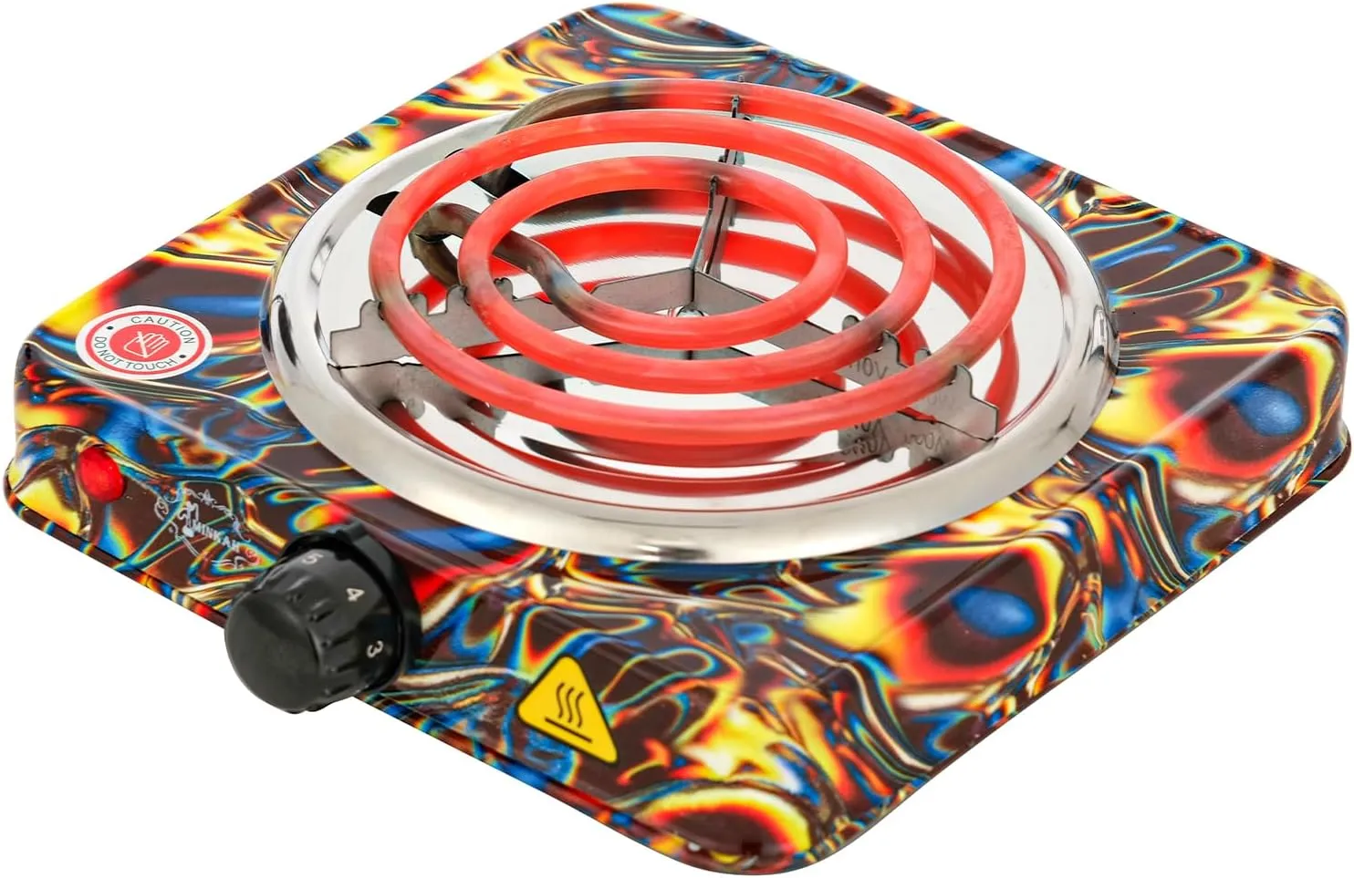 Countertop Electric Burner Single Coal Burner,5 Levels of Power Charcoal Starter 1000W Electric Stove Charcoal Burner