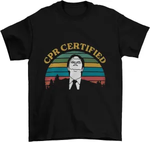 CPR Certified First Aid Training Dwight Vintage T-Shirt, Classic Movie Shirt, Funny T-Shirt Black