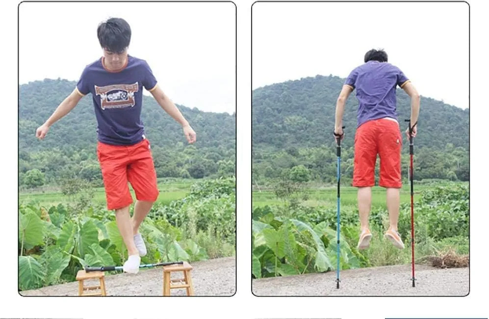 Crutch Cane Walker Sticks Stretching Retractable 3 Anti Shock Hiking Pole (Color : Male Black)