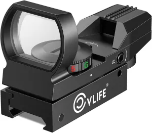 CVLIFE FoxSpook Motion Awake Multi Reticle Green & Red Dot Sight, Reflex Sight for Picatinny, Absolute Co-Witness Red Dot Optics Scope with 31×21mm Large Window