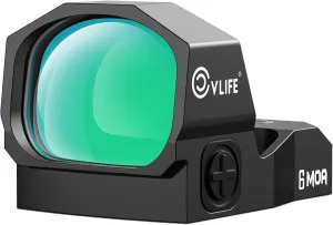 CVLIFE WolfCovert Motion Awake 6 MOA Pistol Red/Green Dot Sight for RMR, 1.1" Large Lens Red Dot Scope for Full-Sized Pistols, Open Reflex Optics Sight with Adapter for MOS & 21MM Picatinny