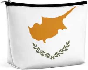 Cyprus Flag Travel Makeup Bag Lightweight Organizer Cosmetic Pouch for Women