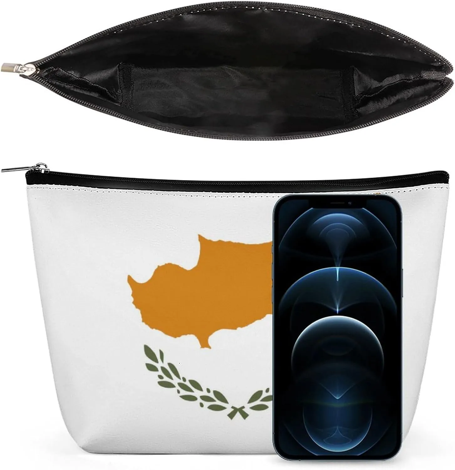 Cyprus Flag Travel Makeup Bag Lightweight Organizer Cosmetic Pouch for Women