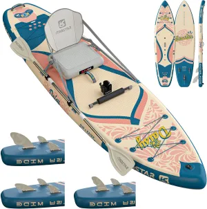 Daisy 11'6’ × 35” Extra Wide Paddle Board with Seat, One-Stop Premium SUP Board Accessories, Tailored 5 Fins, Stable Stand Up Paddle Boards for Youth of All Skill Levels