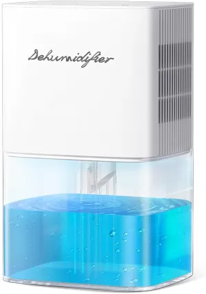 Dehumidifier 1800ML 63OZ Small Dehumidifiers for Home 230 Ft² Safety Dehumidification Adjustable 10 Color Lights 5 Timers 3 Setting Modes Auto Shut Off Protection Low Noise For Bedroom Bathroom