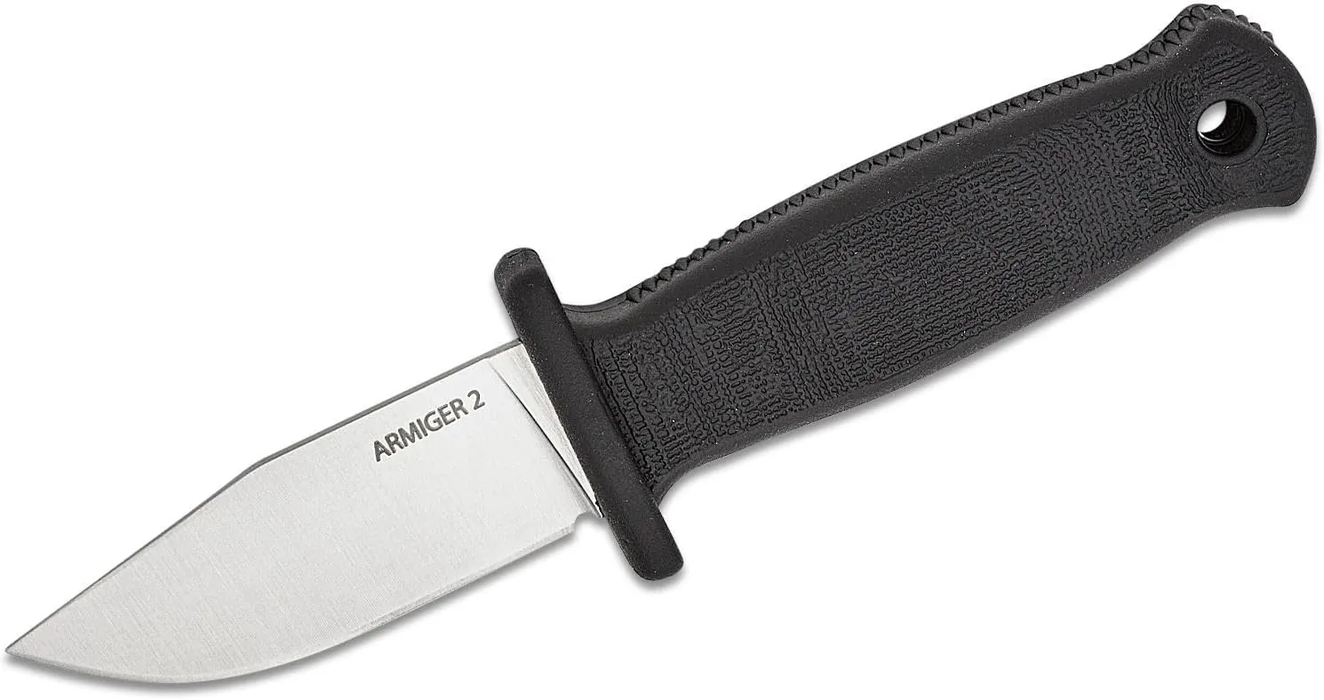 Demko Knives Armiger Fixed Blade with Sheath- Armiger 2 & Armiger 4 - Clip Point Spear Point Tanto Shark Foot Serrated Full Tang