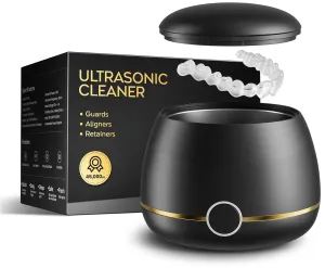 Dental Ultrasonic Retainer Cleaner Machine: Nicwell 200ML Dental Cleaning Pod for Denture, Mouth Guard, Night Guard, Braces, Tray, Aligner 45kHz Cleaner with Protection Design & Digital Timer