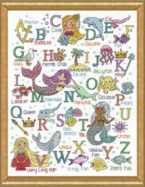 Design Works Crafts, Mermaid ABC Counted Cross Stitch Kit