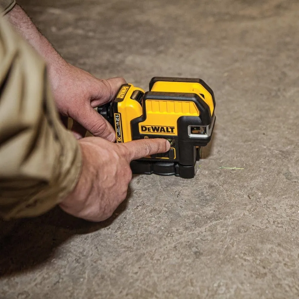 DEWALT 12V MAX Laser Level, Cross Line Laser, 2 Spot, Green (DW0822LG)