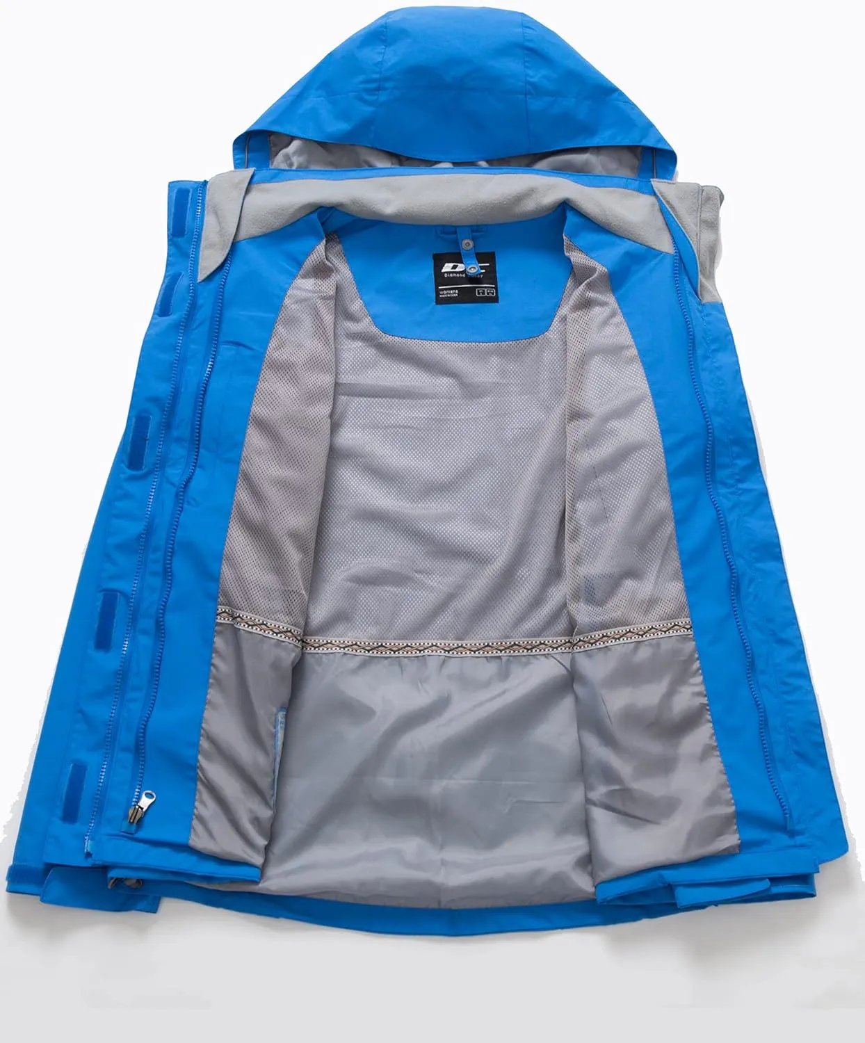 Diamond Candy Womens 3-in-1 Winter Jacket Waterproof Rain Coat with Hood Warm Fleece Ski Jackets