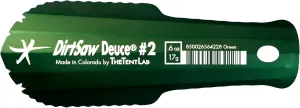 DirtSaw® Deuce #2 - .6 oz Ultralight Backpacking Trowel, Color: madeinUS-Green