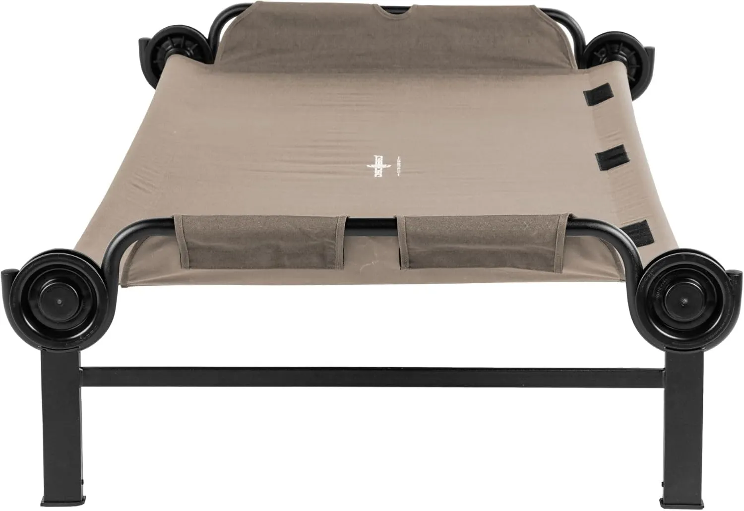 Disc-O-Bed XL Outdoor Modular 1 Person Single Camping Cot Portable Bed with 2 Height Options for Adults, Sleep Solution for Tents, Tan