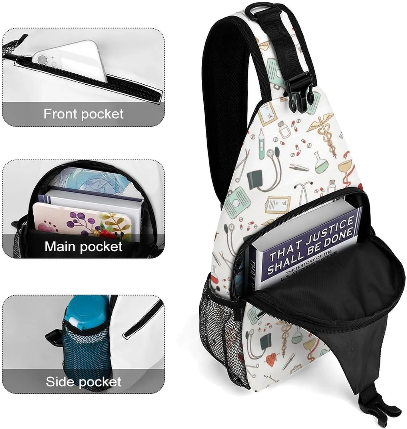 Doctor Nurse A Spacious And Large Capacity Portable Adjustable Chest Bag