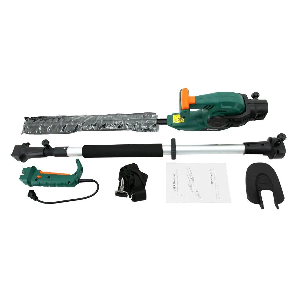 DOEWORKS Electric Corded 3 in 1 Extended Hedge Trimmer on Pole with Rotating Handle, 20" Dual-Action Steel Blade