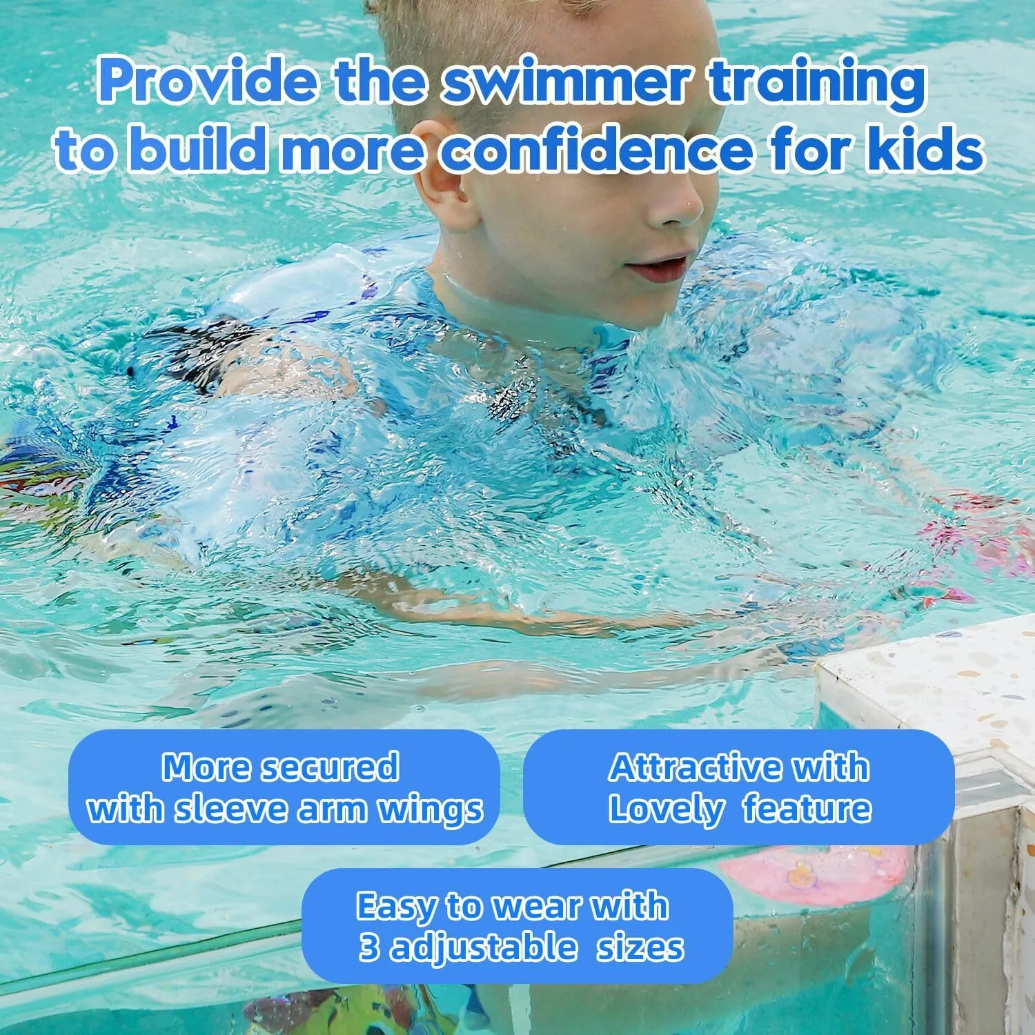 DOOHALO Toddler Swim Vest Kids Swimming Training Vest for Boys Girls Suitable for Age 1 to 8 Years 20Ibs - 46Ibs
