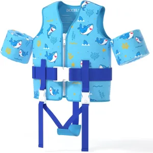 DOOHALO Toddler Swim Vest Kids Swimming Training Vest for Boys Girls Suitable for Age 1 to 8 Years 20Ibs - 46Ibs