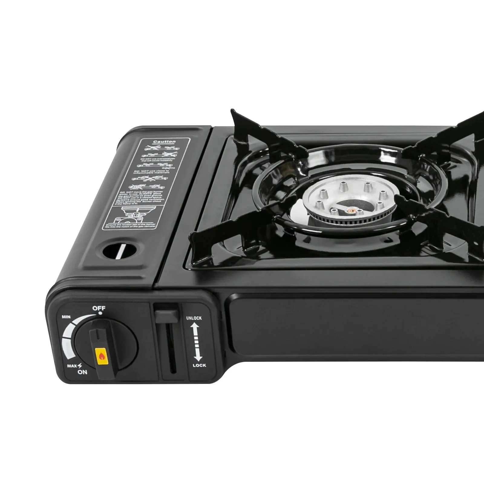 Double Burner Butane Stove Camping Stove Kit with Grill Plate and Carrying Case Portable Auto Ignition Camping Burner LPG