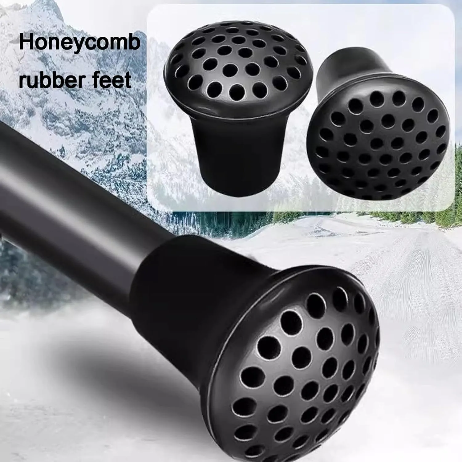 Dual-Purpose Hiking Pole Four-Section Telescopic Hiking Crutch for Hiking Mountaineering Trail Travel Storage Size 15.1" Cane(A,38~105cm)