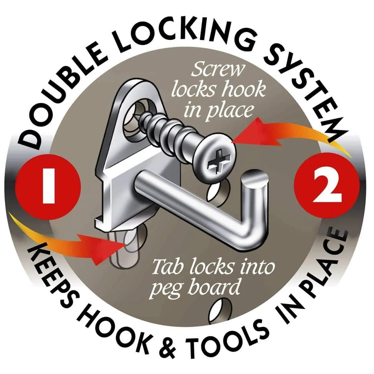 DuraHook 76994 Deluxe Locking Hook and Hanging Bin Assortment with 84 Assortment Hooks and 10 Bins, 94-Piece