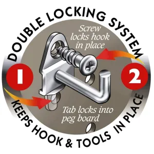DuraHook 76994 Deluxe Locking Hook and Hanging Bin Assortment with 84 Assortment Hooks and 10 Bins, 94-Piece