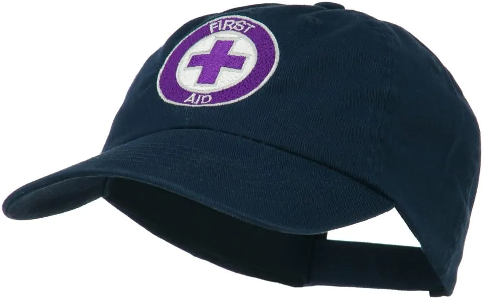 e4Hats.com First Aid Logo Embroidered Pigment Dyed Cotton Cap