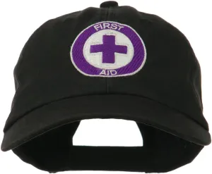 e4Hats.com First Aid Logo Embroidered Pigment Dyed Cotton Cap