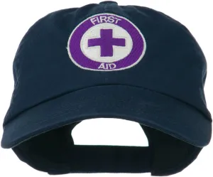 e4Hats.com First Aid Logo Embroidered Pigment Dyed Cotton Cap