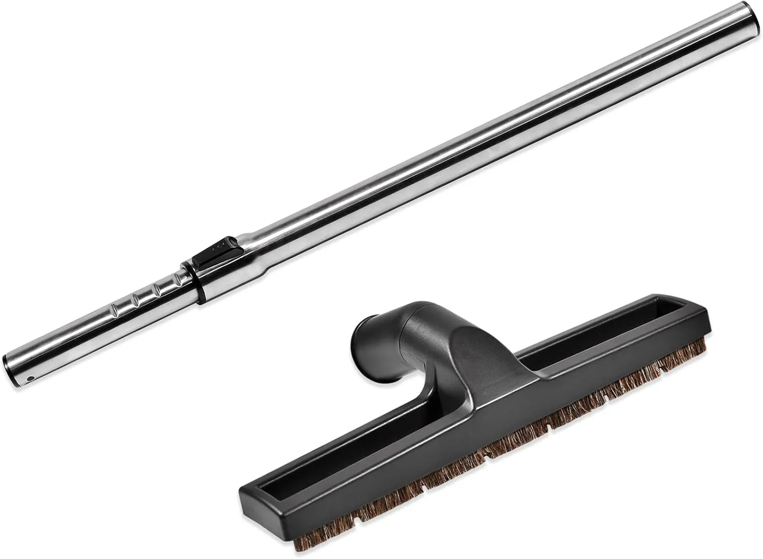 Eagles Hardwood Floor Brush with 1-1/4" Stainless Steel Vacuum Extension Wands Remplacement 32mm Universal Vacuum Cleaners Accessories Attachment Length 39"