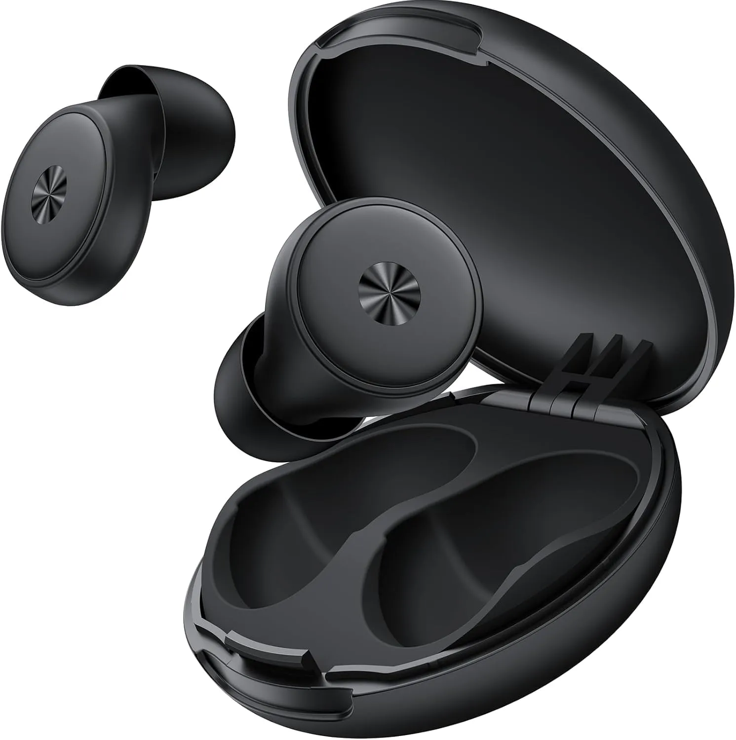 Ear Plugs for Sleeping Noise Cancelling, 45db Ear Plugs for Noise Reduction with 8 Eartips, Reusable Noise Cancelling Ear Plugs for Concerts, Silicone Hearing Protection Earplugs with Case Black