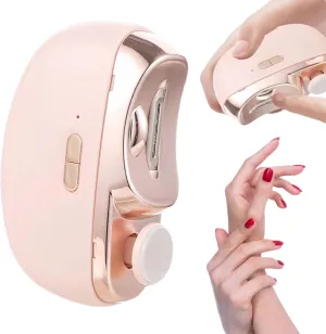 Electric Nail Clippers,2025 Upgraded 3 in 1 Automatic Electric Nail Clipper Trimmer with Polishing for Fingers and Toes with 2 Adjustable Speeds for Seniors,Adults,Women-Pink