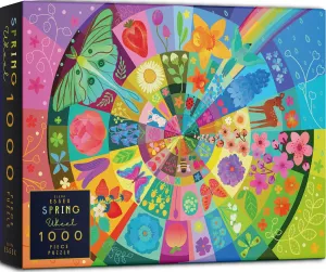 Elena Essex Puzzles 1000 Pieces - Spring Wheel, Jigsaw Puzzles 1000 Pieces, Spring Puzzle, Color Spring Summer Flower, Size 28 x 20 inches