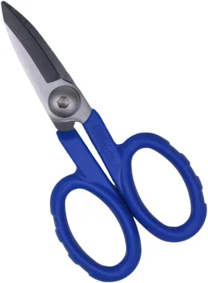 Elfcam® - Kevlar Scissors for Fiber Optic Cables, Super Multi Shears with Serrated Blade for Griping Materials, Multifunctional Cutters Made of High Carbon Alloy Steel, Manufactured by Nusharp