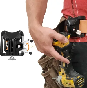 Elite – Quick Attach with Auto-Locking – Fits Popular Brands – Drill, Tape Measure, Nailer Holder – Practical Tool Accessory – Gift for Christmas, Birthday, DIYers
