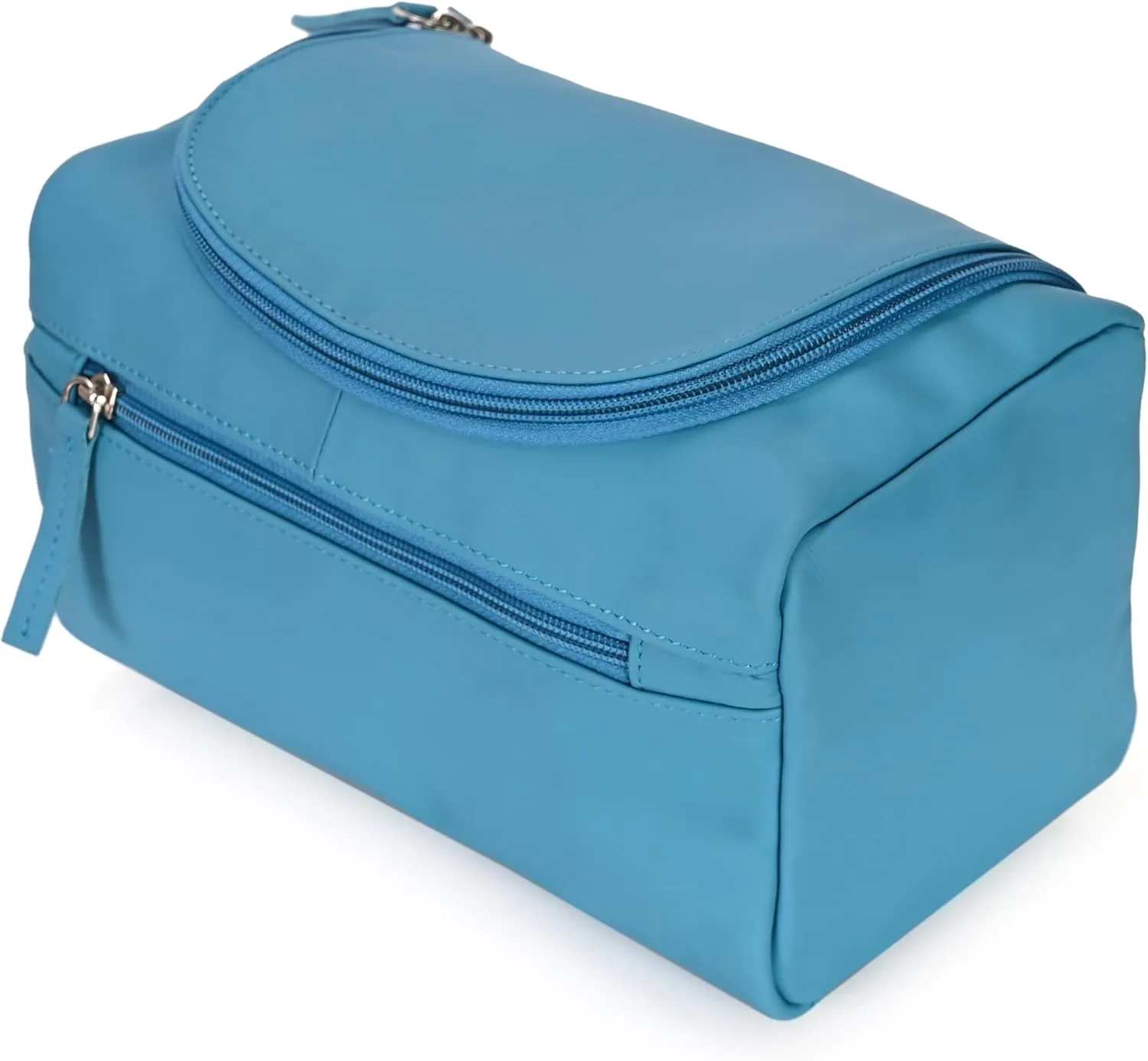 ELIZO Premium REAL Leather Toiletry Bag for Men Dopp Kitt Hanging Mens Toiletry Large TSA Toiletries Bag Shaving Grooming Bag Organizer Espresso (Blue, Large)