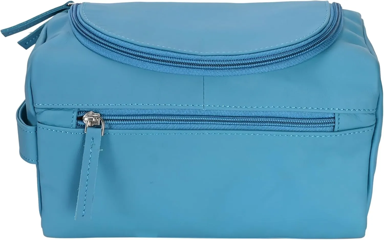 ELIZO Premium REAL Leather Toiletry Bag for Men Dopp Kitt Hanging Mens Toiletry Large TSA Toiletries Bag Shaving Grooming Bag Organizer Espresso (Blue, Large)