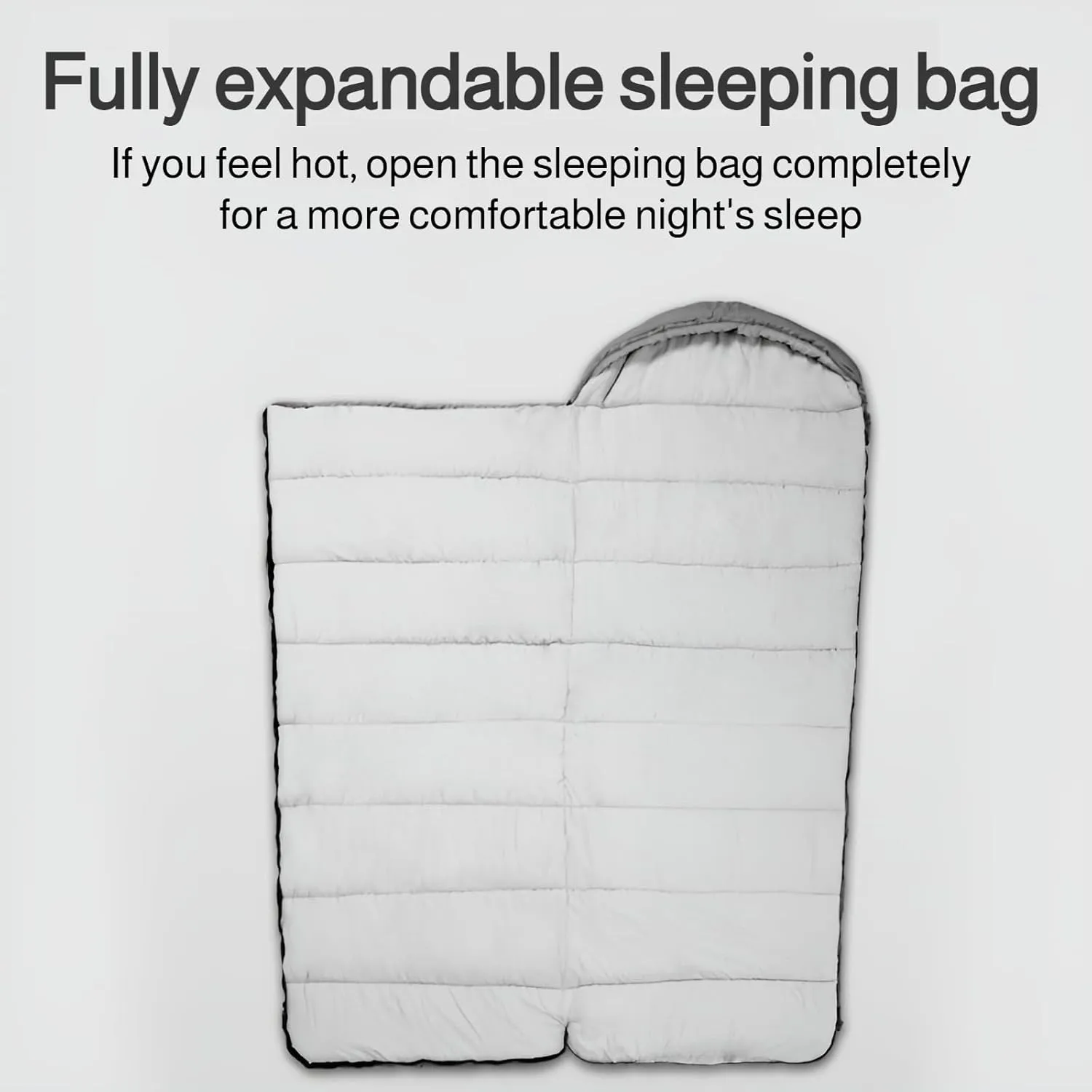 [Ellniges]-Season Compact Sleeping Bag for Camping & Hiking - Lightweight 1.8lbs with Double-Layer Foot Insulation, Machine Washable, -5°F to 77°F Comfort, Includes Storage Bag & Pillow