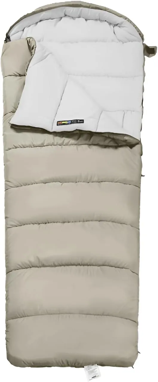 [Ellniges]-Season Compact Sleeping Bag for Camping & Hiking - Lightweight 1.8lbs with Double-Layer Foot Insulation, Machine Washable, -5°F to 77°F Comfort, Includes Storage Bag & Pillow