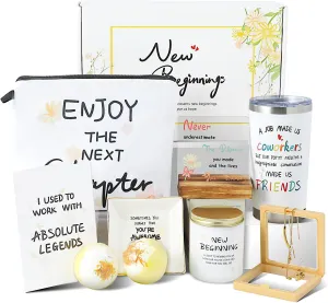 ELSEULAR Coworker Gifts for Women Luxury New Beginnings Gifts New Job Gifts Retirement Going Away Goodbye Farewell Work Gifts Christmas Gift Box for Coworker Leaving