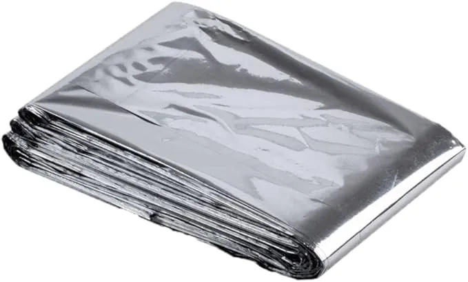 Emergency Mylar Thermal Blankets - 12 Pack | Survival Space Fire Blankets for Outdoor Adventures, Marathons, First Aid | Waterproof & Windproof | Ideal for Camping & Hiking