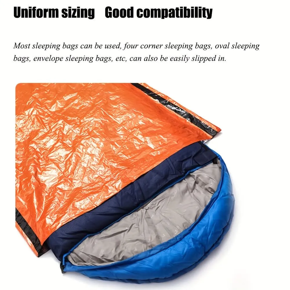 Emergency Sleeping Bag - Waterproof, Warm, Survival Blanket with Whistle