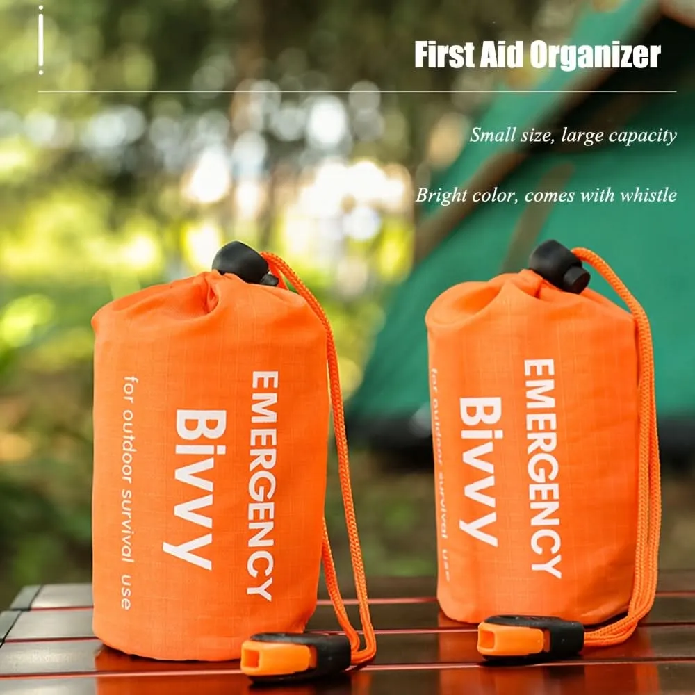 Emergency Sleeping Bag - Waterproof, Warm, Survival Blanket with Whistle