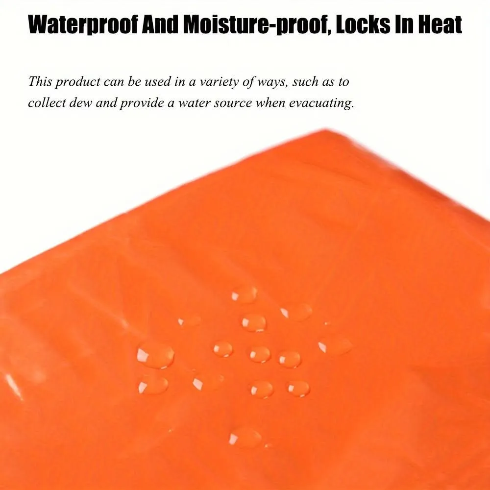 Emergency Sleeping Bag - Waterproof, Warm, Survival Blanket with Whistle