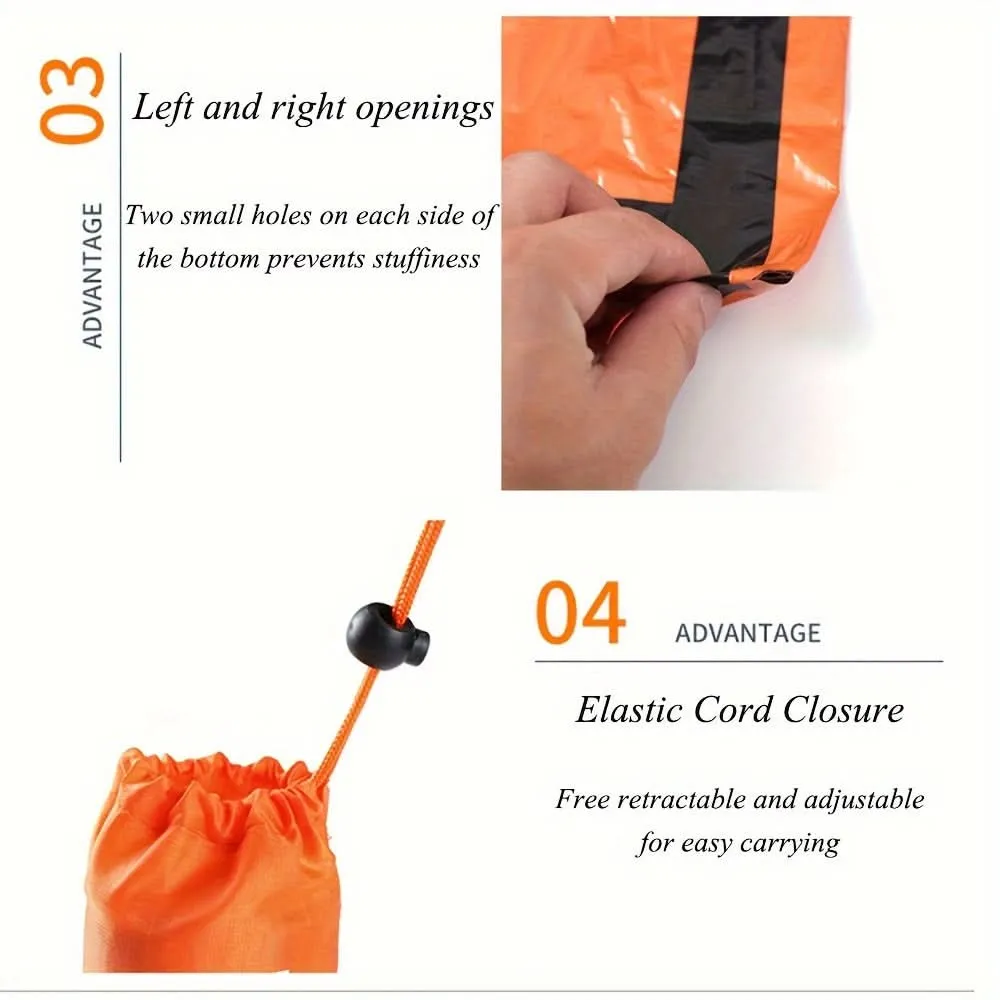 Emergency Sleeping Bag - Waterproof, Warm, Survival Blanket with Whistle